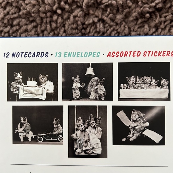 Vintage Cats Greeting Cards with DIY Meme Stickers - Picture 3 of 4